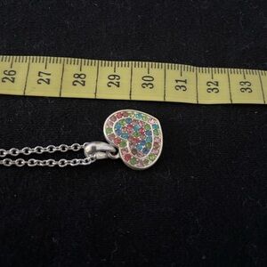 Multicolor Heart Pendant Necklace